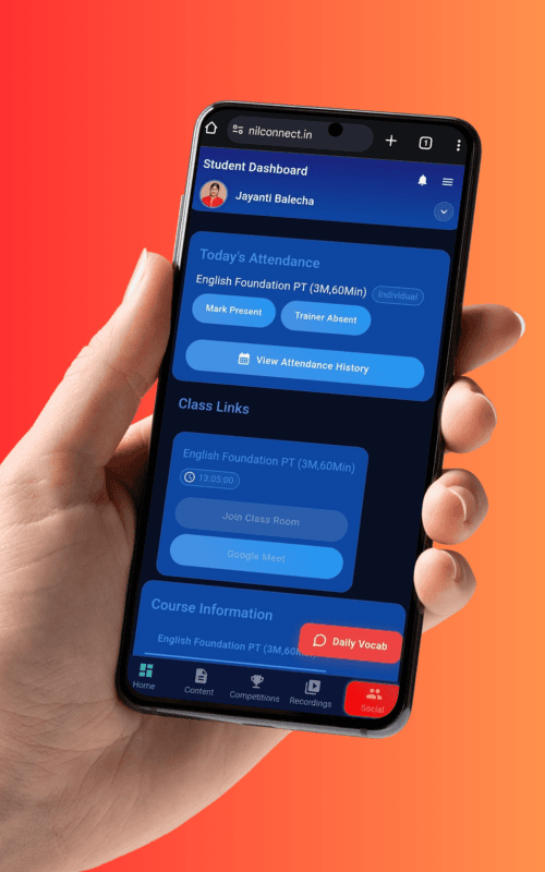 Feature rich student dashboard