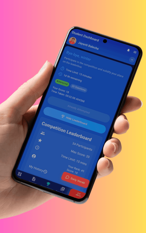 Weekly competitions module
