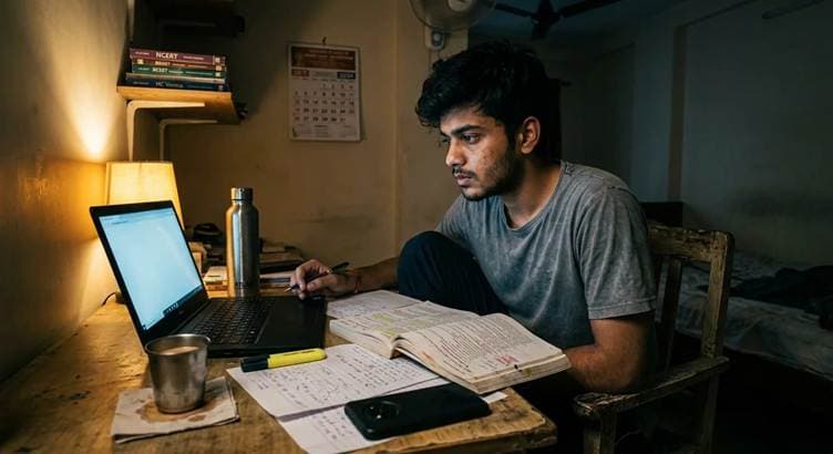 Student preparing for the IELTS exam with an AI-powered learning platform